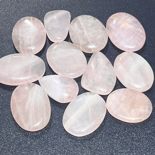 Pink Rose Quartz Crystal Cabochons