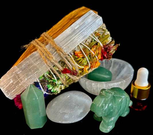 Prosperity & Protection Gift Box – Jade & Selenite Energy Set