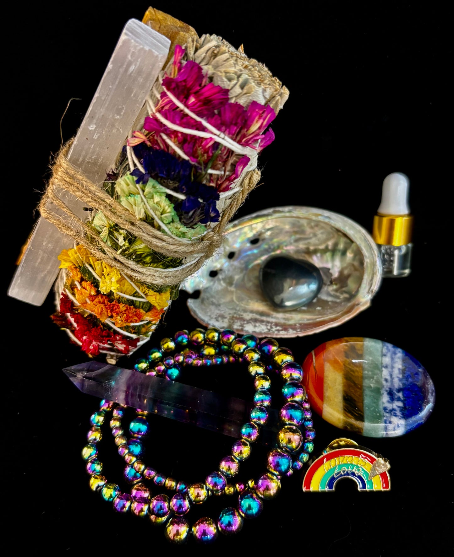 π Love & Light Energy Gift Box β Rainbow Healing & Protection Set π