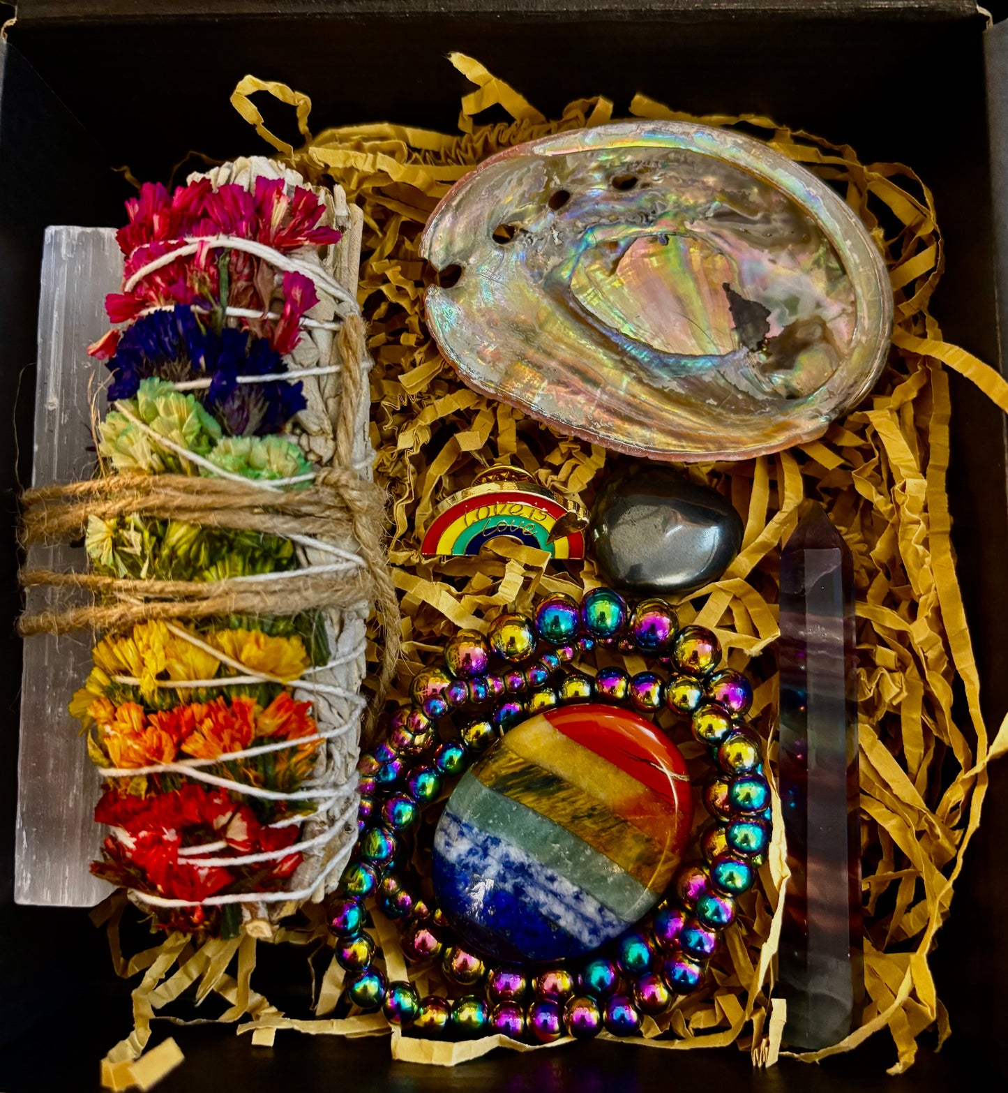 π Love & Light Energy Gift Box β Rainbow Healing & Protection Set π