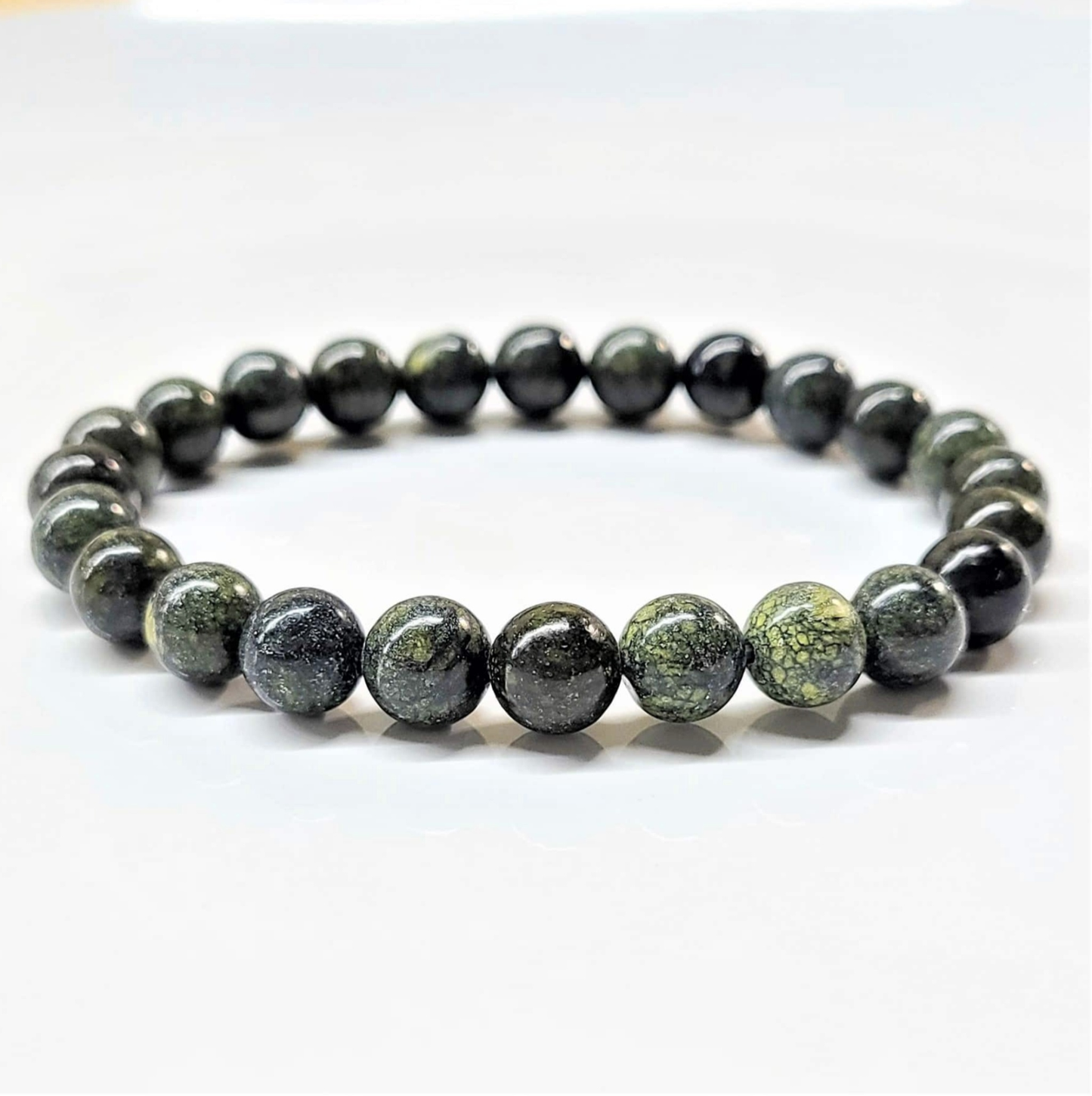 Serpentine Round Bead Bracelet - Kundalini Awakening