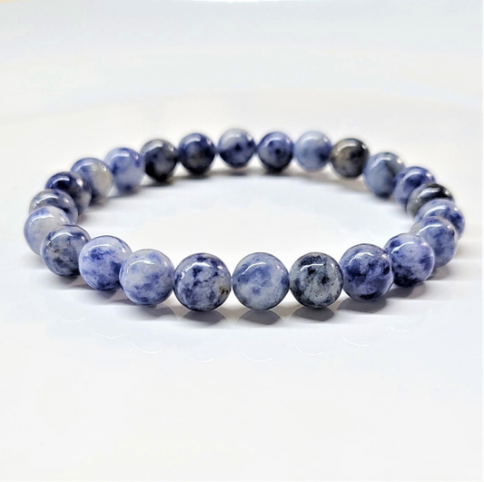 Sodalite Round Bead Bracelet - Eliminates Confusion