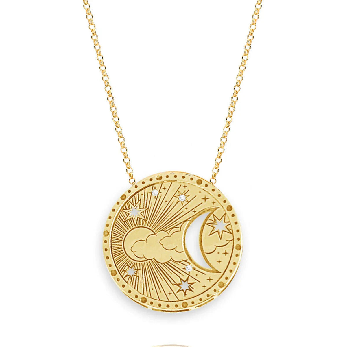 Gold Celestial Design Necklaces