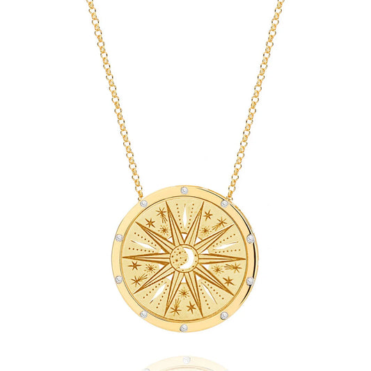Gold Celestial Design Necklaces