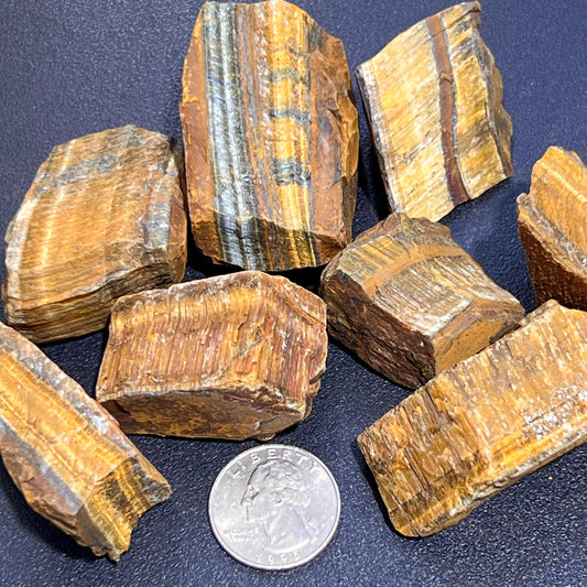 Golden Tigers Eye Rough Raw Stones (By The Piece or Pound)