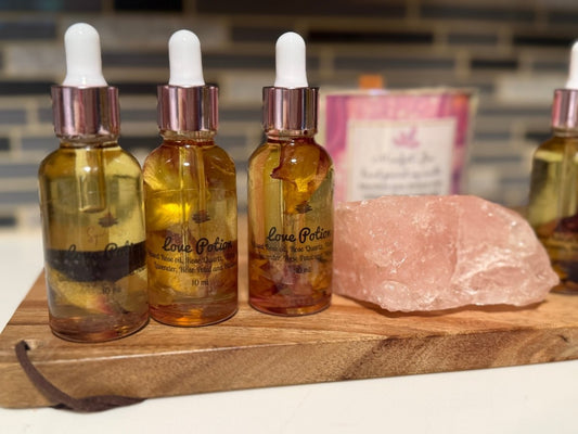 Love Potion Body Oil|Rose Quartz, Argan & Aromatherapy Blend