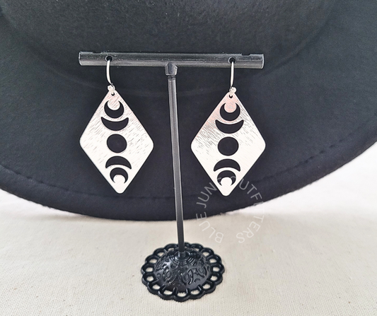 Boho Moon Phase Earrings | Hypoallergenic Bohemian Jewelry
