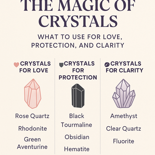 The Magic of Crystals: What to Use for Love, Protection, and Clarity