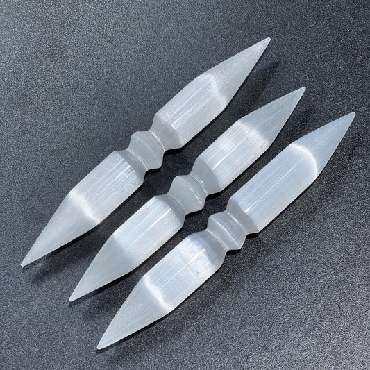 Selenite Crystal Wand Double Point Polished