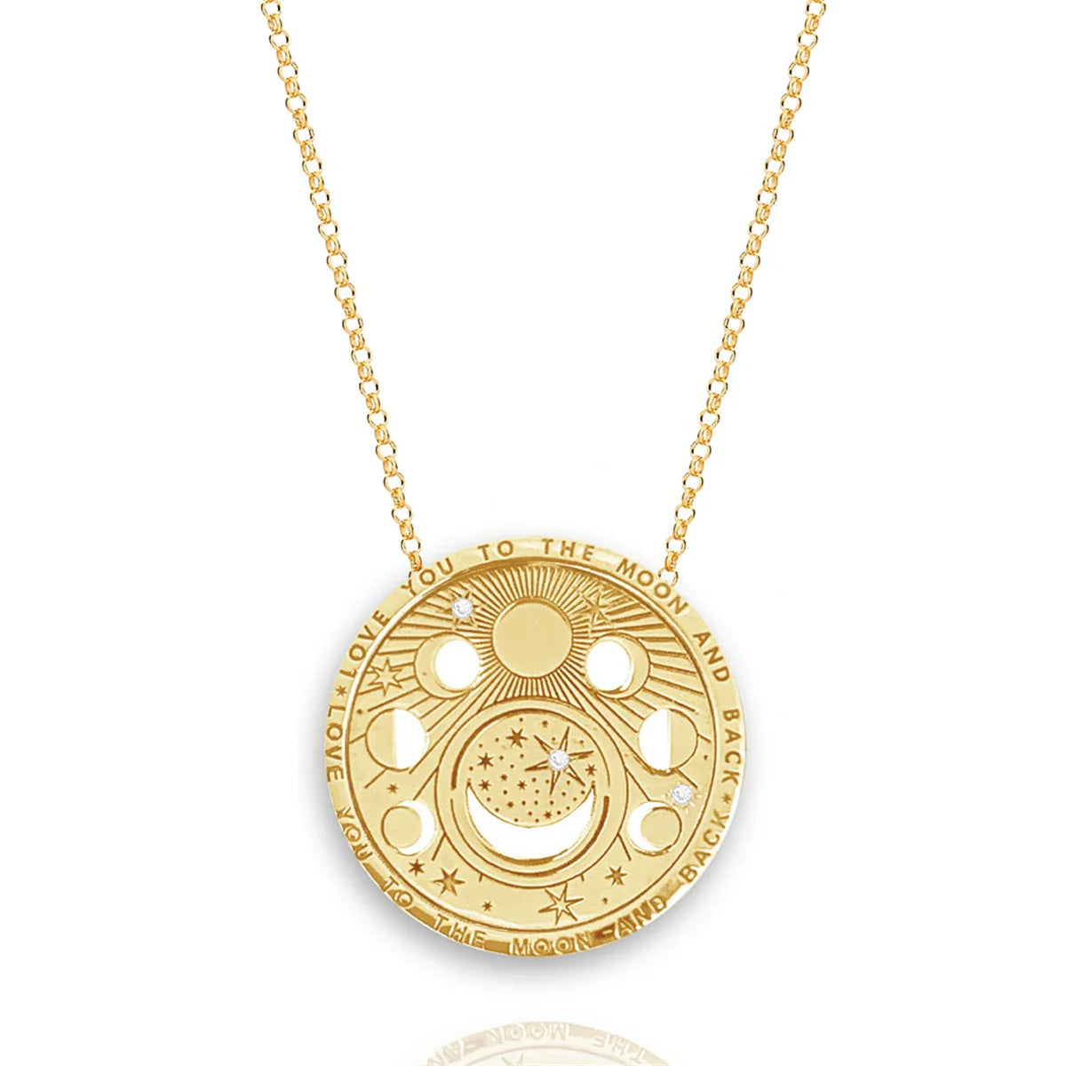 Gold Celestial Design Necklaces