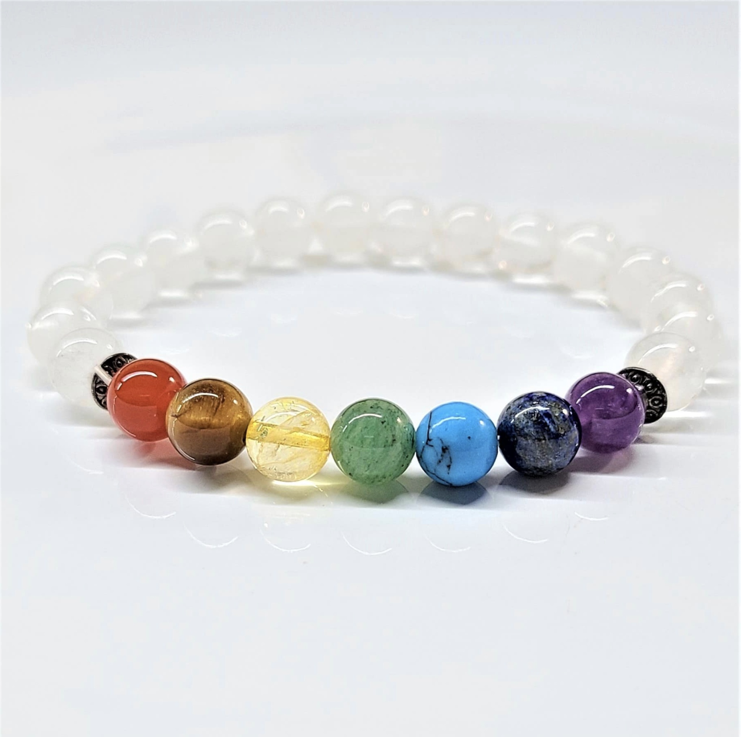Clear Quartz Chakra Round Bead Bracelet 8mm - Infinite Amplification