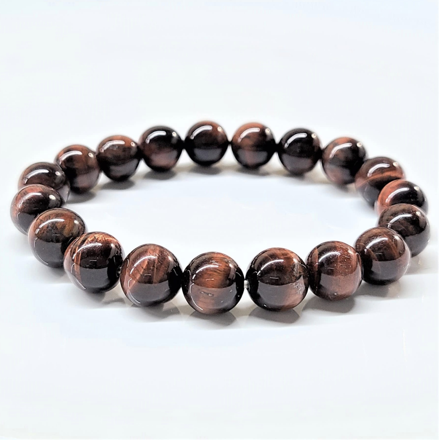 Red Tiger (Dragon’s Eye) Round Bead Bracelet - Vibrant Outlook