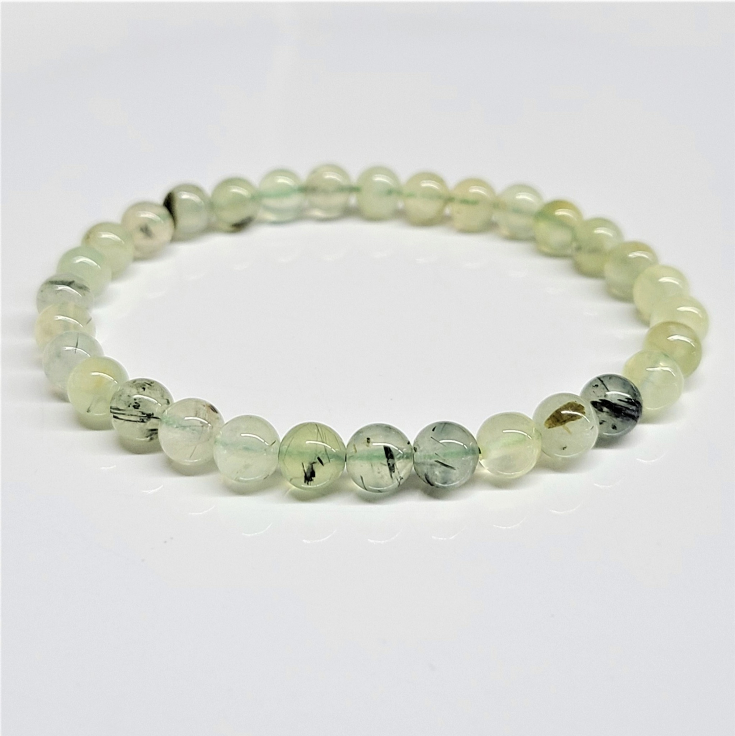 Prehnite Round Bead Bracelet - Unconditional Love