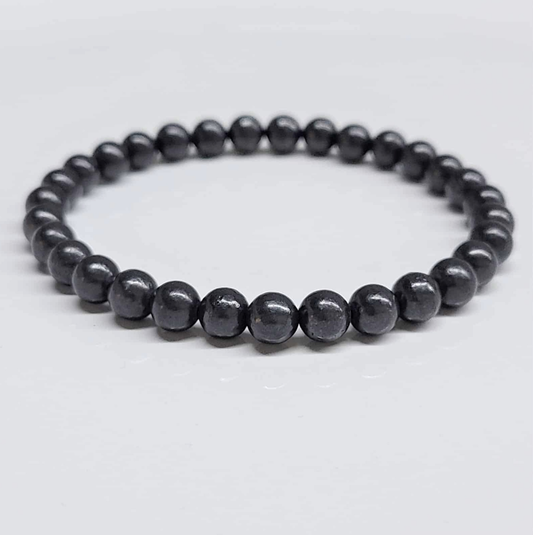 Shungite Round Bead  Bracelet - Longevity Prescription
