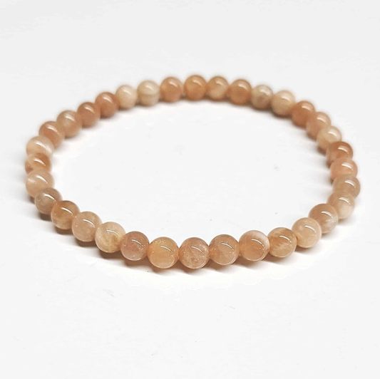 Sunstone Round Bead Bracelet - Optimistic Energy