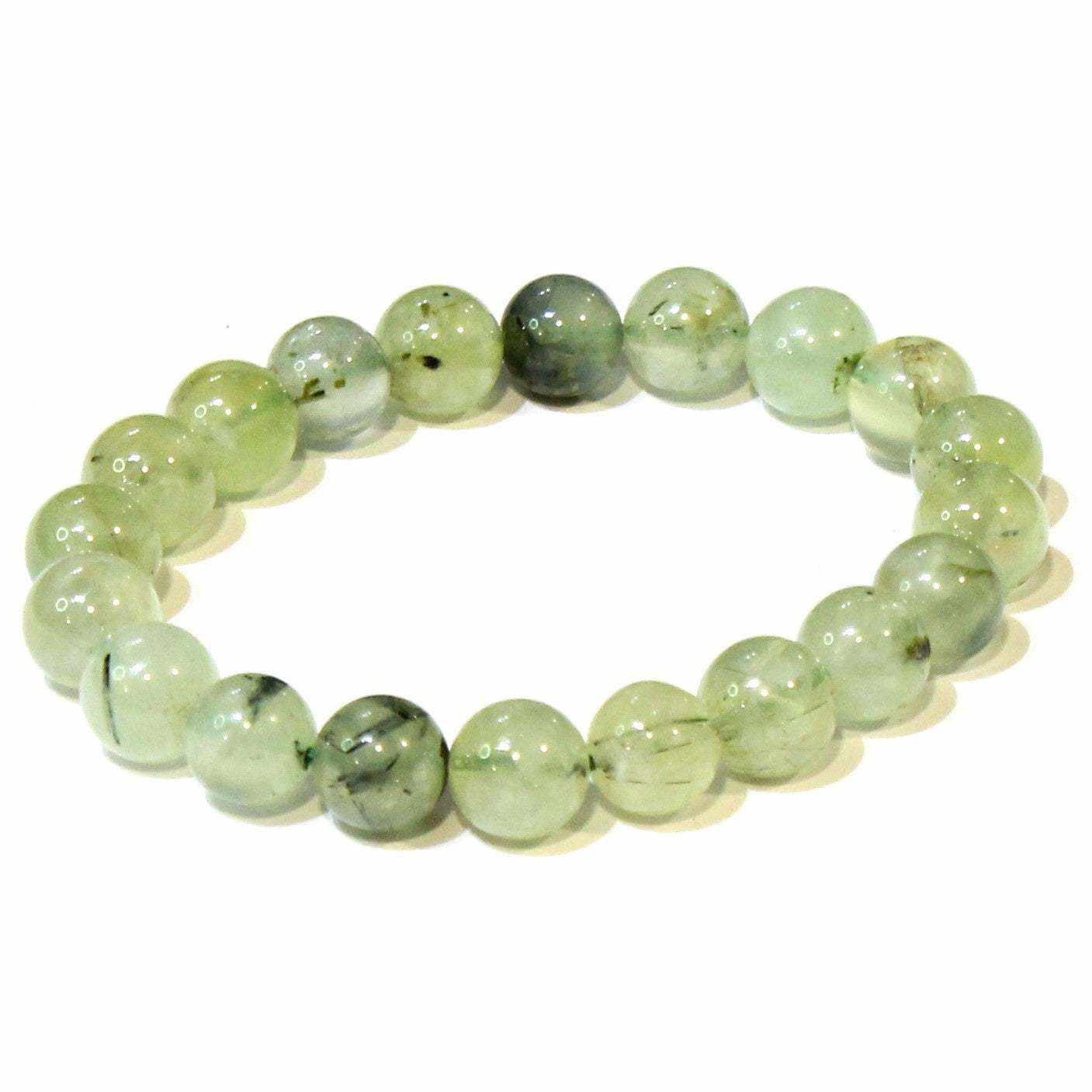 Prehnite Round Bead Bracelet - Unconditional Love